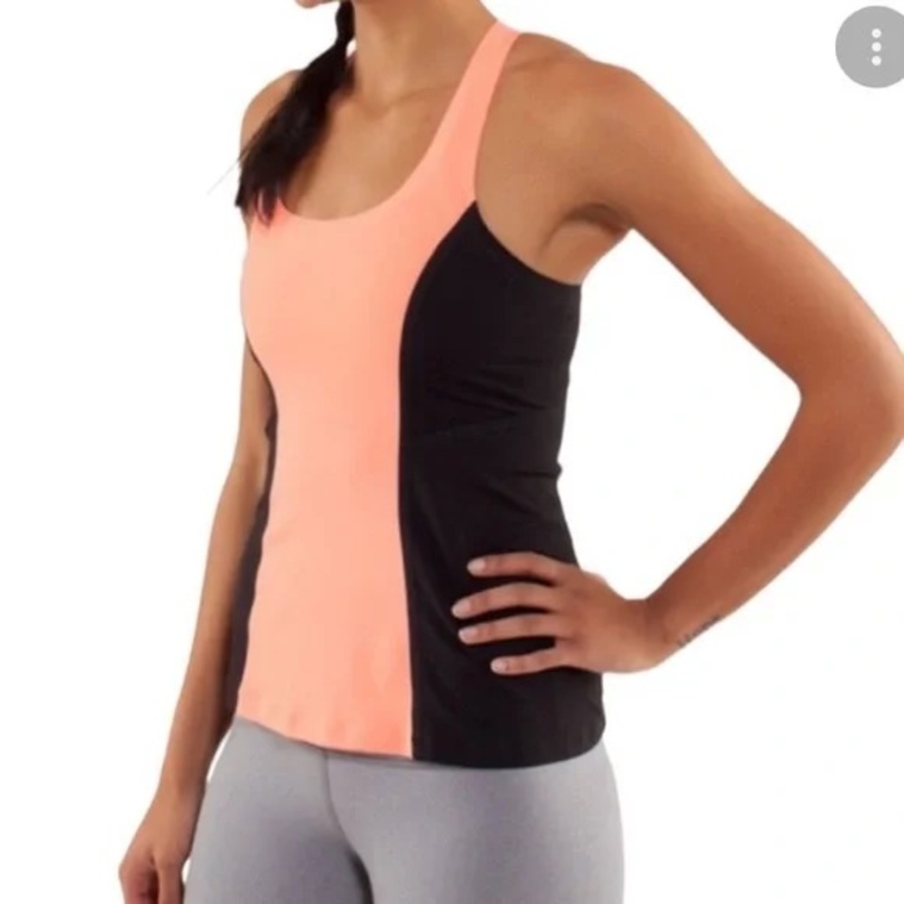 Lululemon Athletica Peach and Black Tank Top
